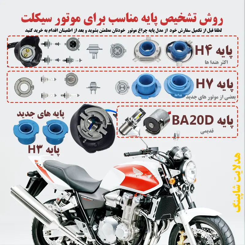 پایه هدلایت موتور سیکلت